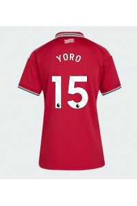 Manchester United Leny Yoro #15 Jalkapallovaatteet Naisten Kotipaita 2026-27 Lyhythihainen